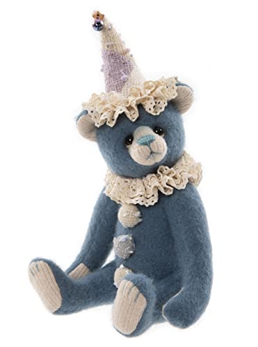 Charlie Bears 2022 – Gene | Isabelle Collection Clown Teddy Bear (Limited Edition – 250 Pieces) Fully Jointed Fluffy Wool Plush Collectable - 10.5"