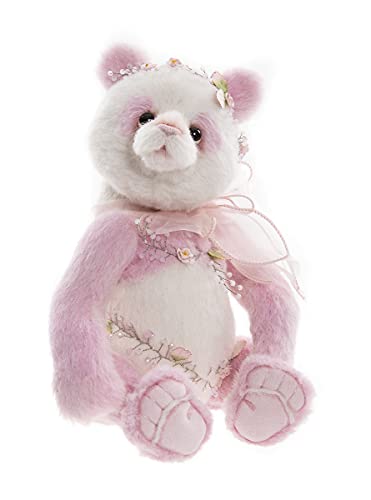 Charlie Bears - Petunia | 2021 Panda Teddy Bear (Limited Edition - 300 Pieces) Collectible Keepsake Gift, Pink 12.5"