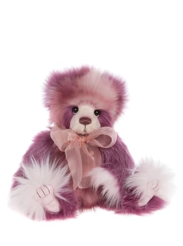 Charlie Bears 2023 | Rose Moon Collectable Teddy Bear Plush Handmade Soft With Pink Bow