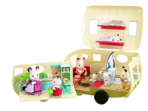 Sylvanian Families 5489 / 5045 - The Caravan - 35 Piece Playset - Age 3+