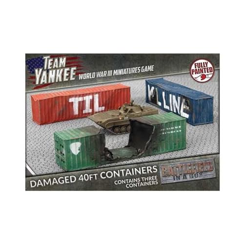 Team Yankee / Flames of War - Damaged 40ft Containers x 3 - BB253