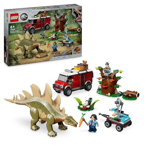 LEGO 76965 Jurassic World Dinosaur Missions: Stegosaurus Discovery Toy Set for 6 Plus Year Old Boys and Girls, with a Dino Figure