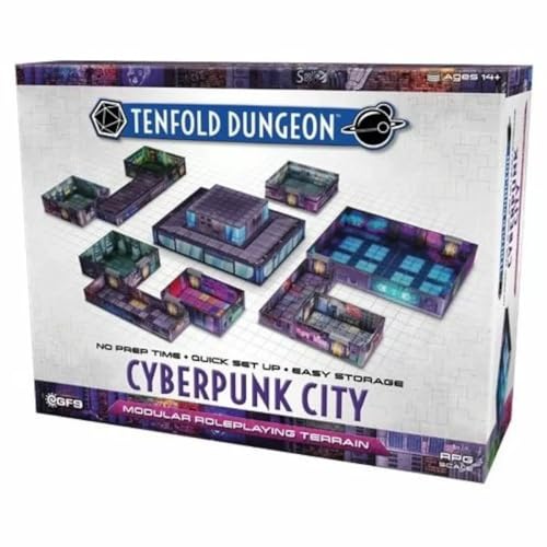 Tenfold Dungeon : Cyberpunk City - Modular Roleplaying Terrain - Gale Force Nine