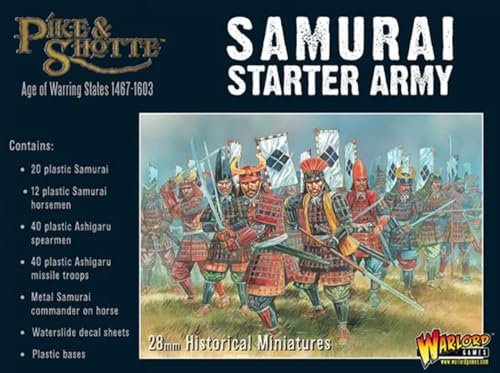 Samurai Starter Army - 28mm Scale Plastic Miniatures for Pike & Shotte - Warlord Games