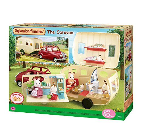 Sylvanian Families 5489 / 5045 - The Caravan - 35 Piece Playset - Age 3+