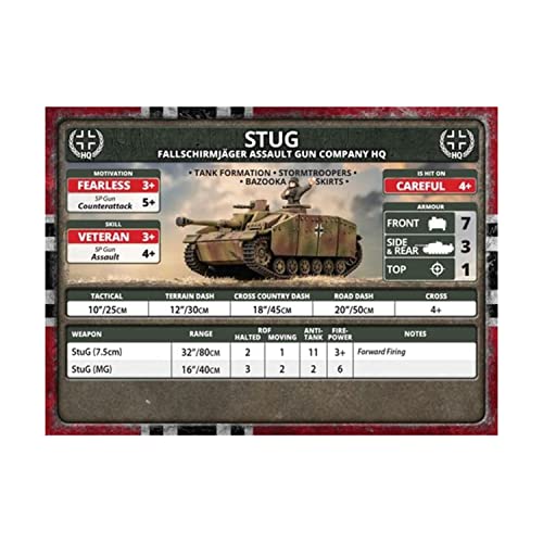 Flames of War - German Fallschirmjager Stug Assault Gun Platoon - Late War - GBX143