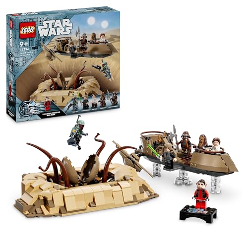 LEGO 75396 Star Wars : Return of the Jedi Desert Skiff & Sarlacc Pit, Vehicle Building Toy Set for 9 Plus Year Old Boys & Girls, Features 6 Minifigures Including Luke Skywalker