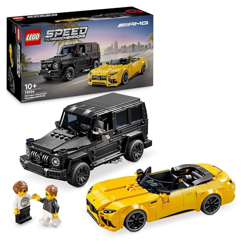 LEGO 76924 Speed Champions Mercedes-AMG G 63 & Mercedes-AMG SL 63 Car Toys, Vehicle Playset for Kids, 2 Building Sets with 2 Driver Minifigures, Gift for 10 Plus Year Old Boys and Girls 76924