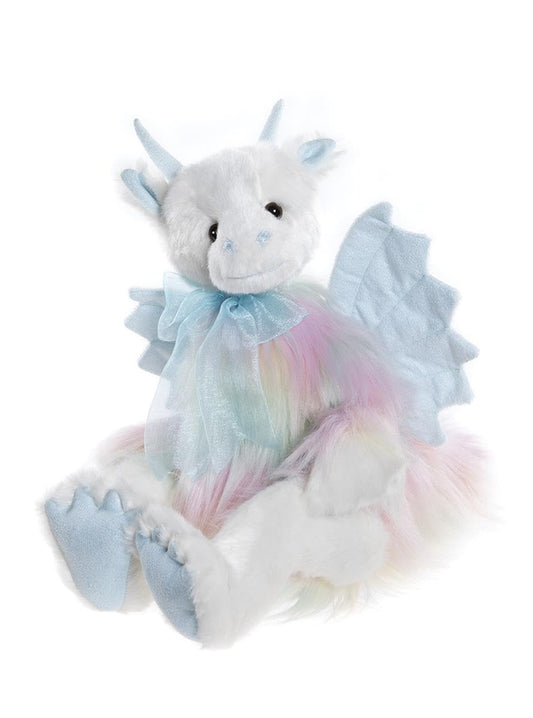 Charlie Bears 2024 - Kenna | Dragon Teddy Bear - Fully Jointed | Collectable Cuddly White Magical Soft Toy Gift