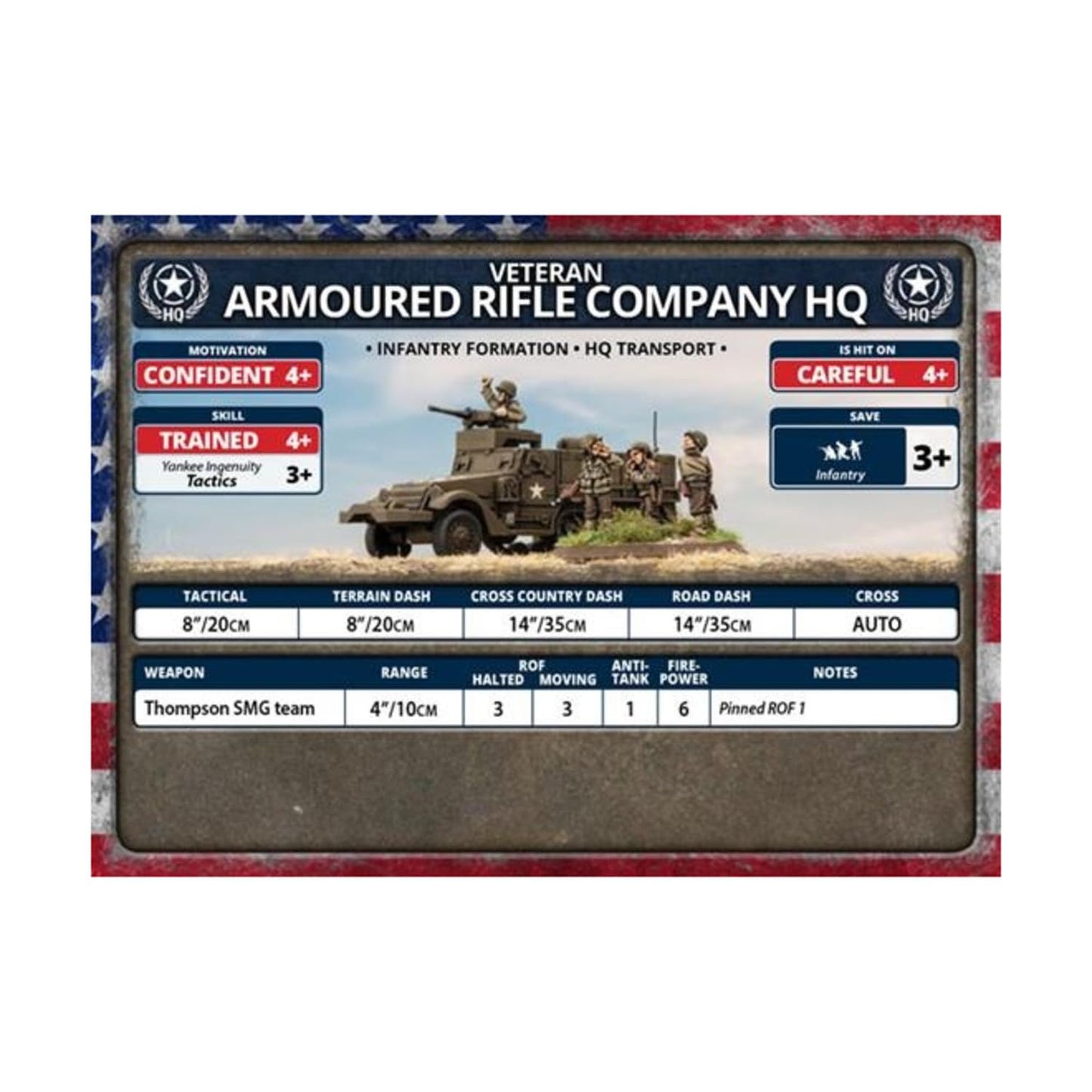 Flames of War - American Armoured Rifle Company HQ - Late War - UBX74