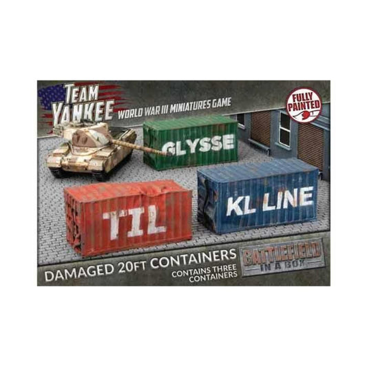 Team Yankee / Flmaes of War - Damaged 20 foot SW containers (x3) - BB254