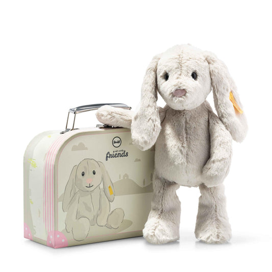 Steiff 080968 - Soft Cuddly Friends Hoppie Rabbit In Suitcase - 26cm