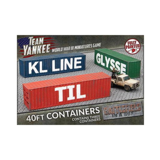 Team Yankee / Flames of War - 40 ft Shipping Containers (x3) - BB251