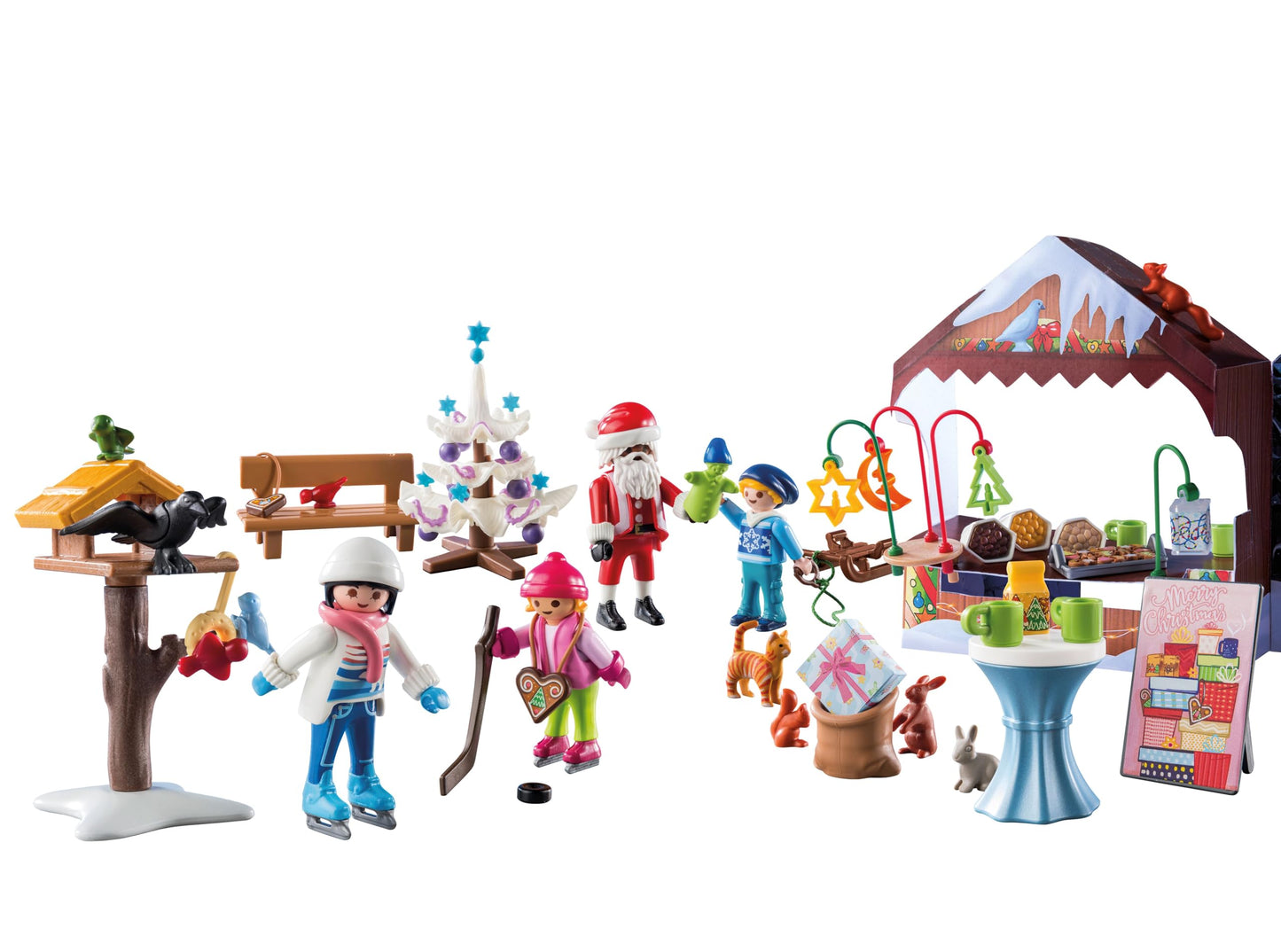 Playmobil 71472 Advent Calendar : A Trip to the Christmas Market, Countdown to Christmas, includes 24 doors to open each day in December, Christmas toy for children ages 4 years+