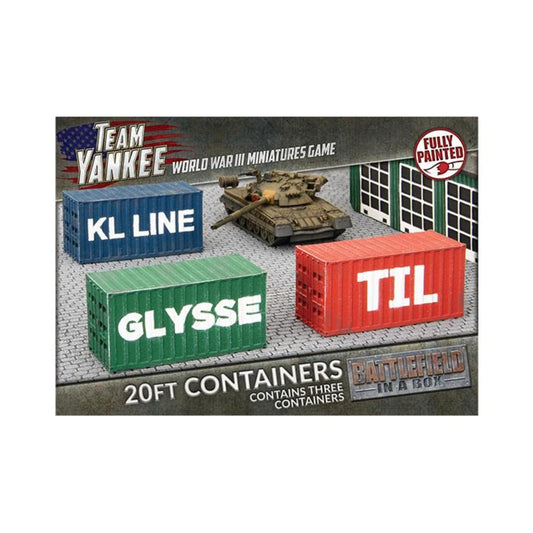 Team Yankee / Flames of War - 20 Ft Shipping Containers (x3) - BB252