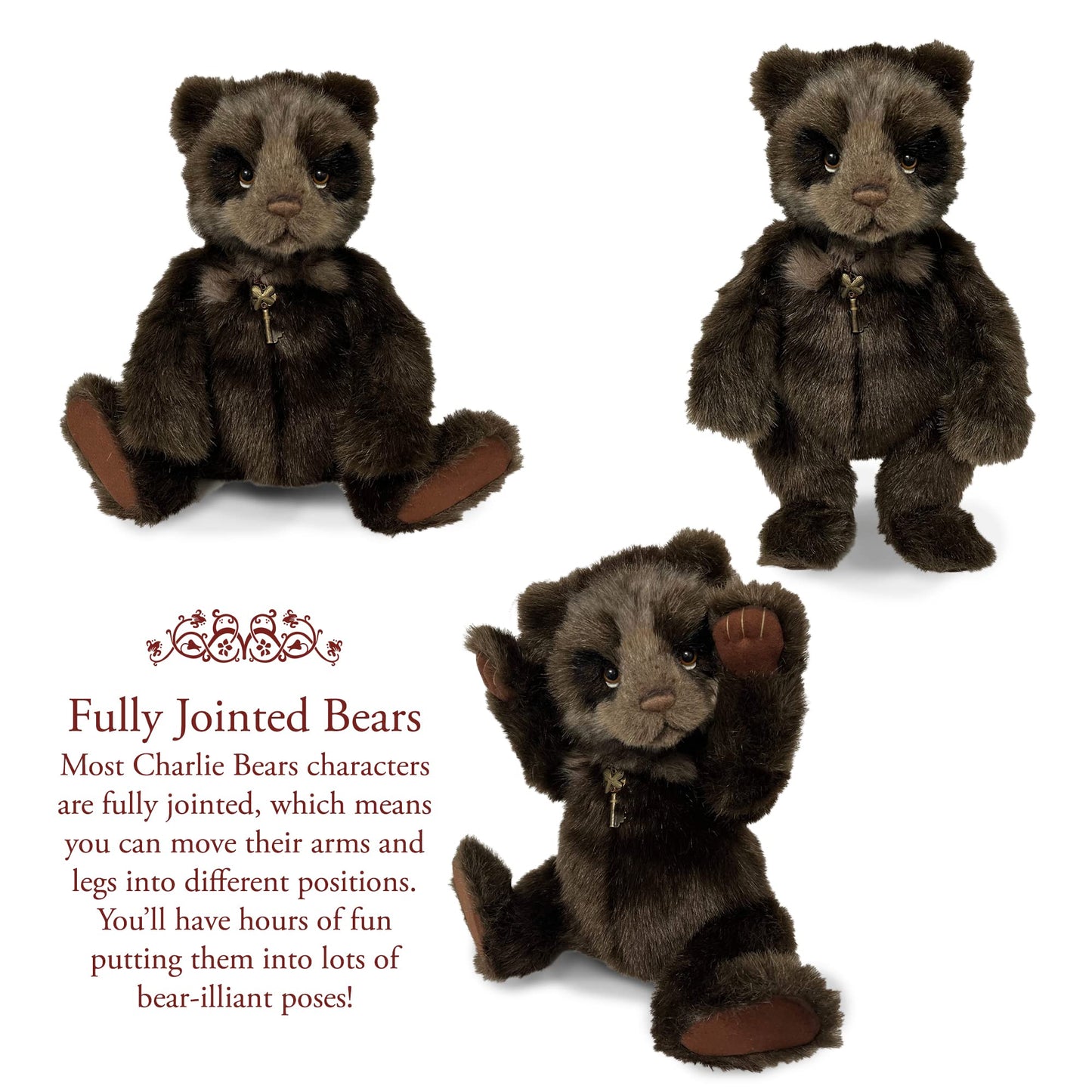 Charlie Bears – Claypole | 2023 Isabelle Lee Mohair Limited Edition Bear – Fully Jointed Handmade Collectable Keepsake Bear 15"