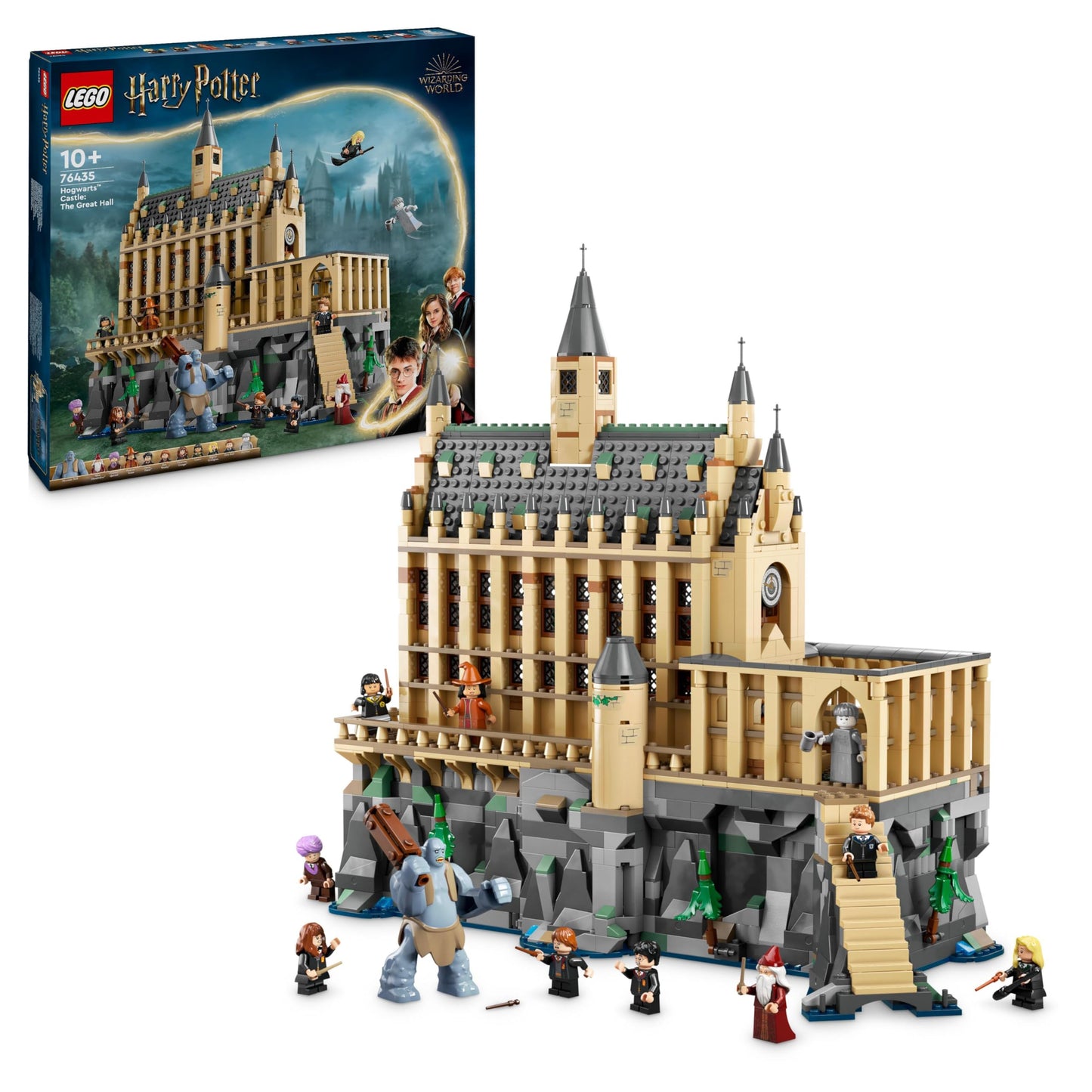 LEGO 76435 Harry Potter Hogwarts Castle: The Great Hall Set, Collectible Toy Playset for Kids, Boys & Girls, with 11 Minifigures Incl. Hermione Granger and Ron Weasley, Wizarding World Gift for Fans 76435