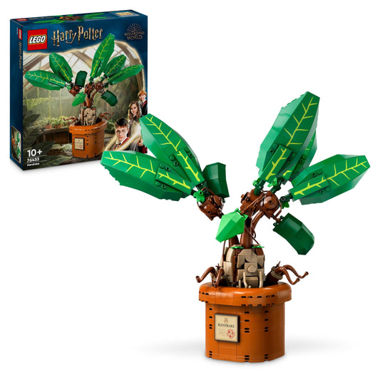 LEGO 76433 Harry Potter Mandrake Plant Toy Figure and Pot, Magical Set, Wizarding World Gift Idea for Girls, Boys and Fans, Imaginative Kids, Bedroom Decoration or Desk Accessory 76433