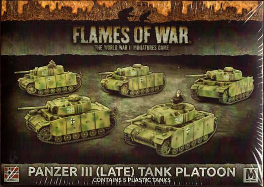 Flames of War German Panzer III (Late) Tank Platoon - Mid War - GBX122