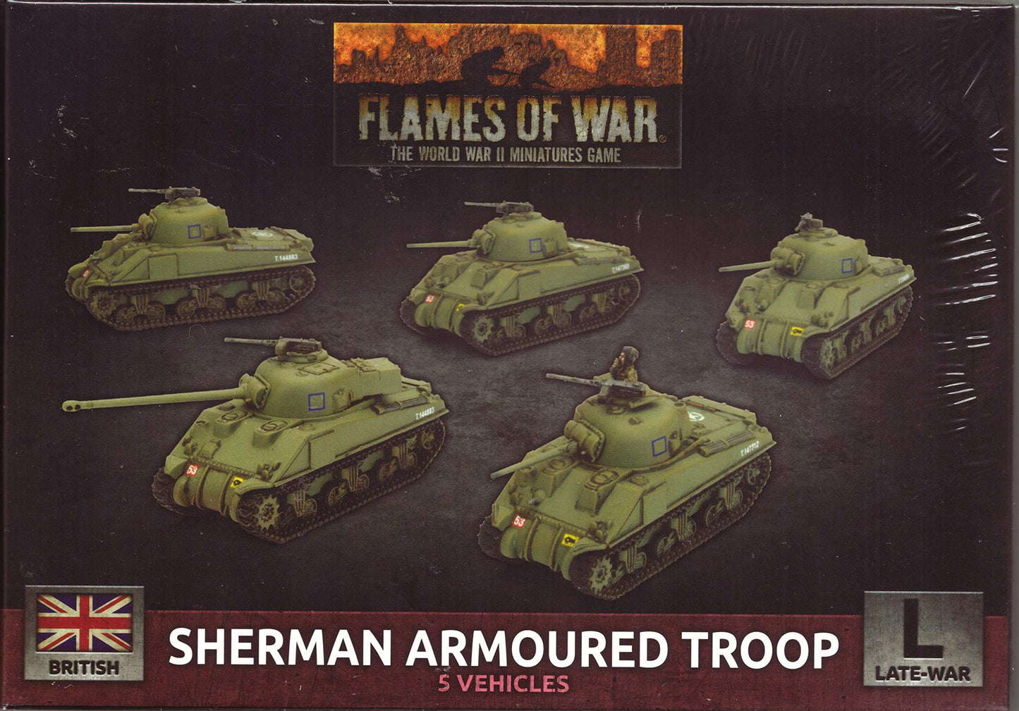 Flames of War - British Sherman Armoured Troop (Plastic) - BBX60