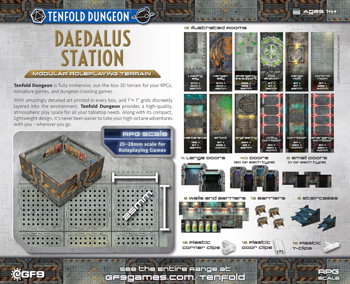 Tenfold Dungeon : Daedalus Station - Modular Roleplaying Terrain - Gale Force Nine