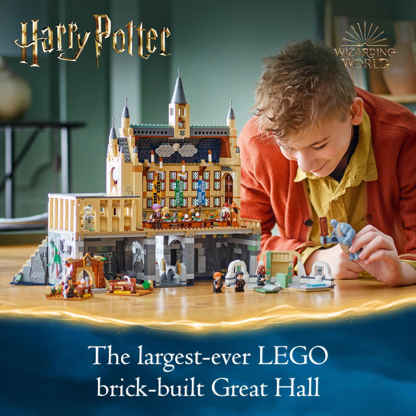 LEGO 76435 Harry Potter Hogwarts Castle: The Great Hall Set, Collectible Toy Playset for Kids, Boys & Girls, with 11 Minifigures Incl. Hermione Granger and Ron Weasley, Wizarding World Gift for Fans 76435