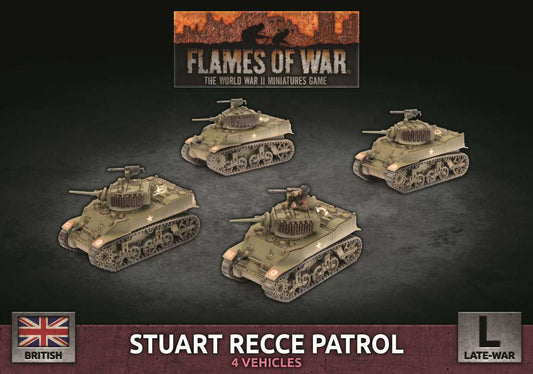 Flames of War - British Stuart Recce Patrol (Plastic) - BBX58 - FBA