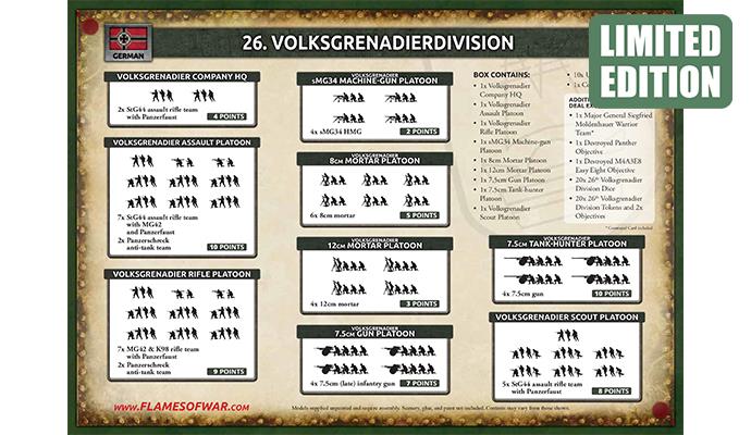 Flames of War - GEAB28 - German 26th Volksgrenadierdivision (Winter) Army Deal - Limited Edition